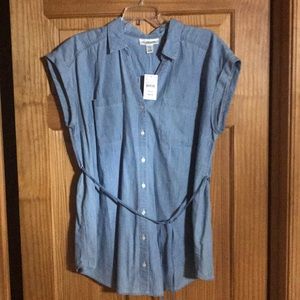 Motherhood maternity chambray shirt